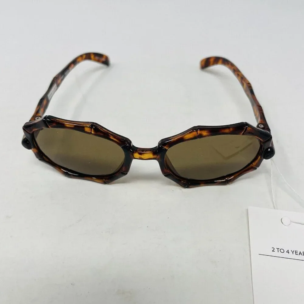 Janie and Jack Toddler Girls Size 2-4 Years Tortoise‎ Bamboo Sunglasses in Brown